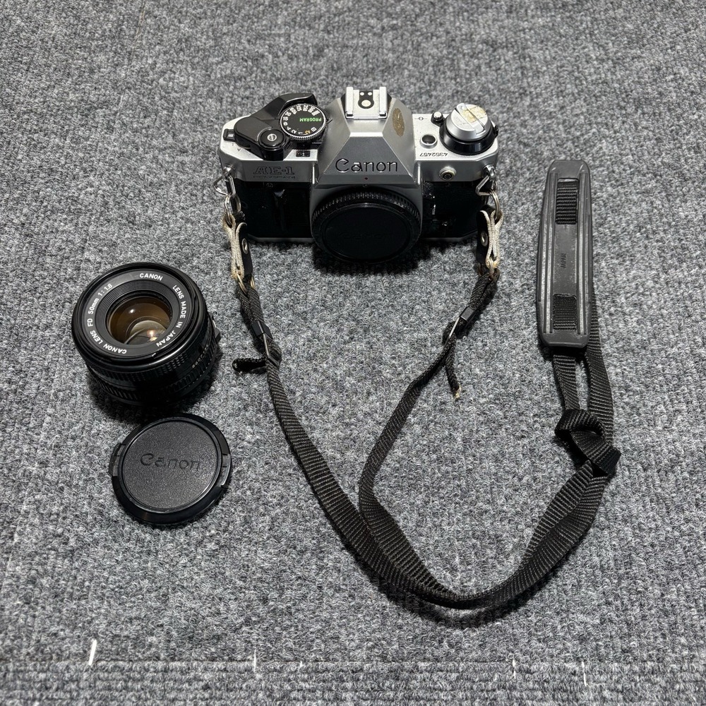 CANON AE-1 SLR 35mm Film Camera w/ Canon 50mm f/1.8 Lens - Untested- Read